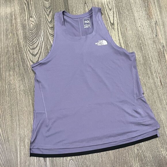 NWOT The North Face Summit Series Run High Trail Tank Top Slim Fit Purple Large - Picture 1 of 6